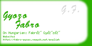 gyozo fabro business card